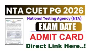 NTA CUET PG Admit Card 2026 Out