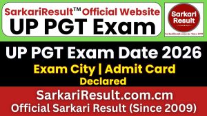 UP PGT Exam City Details 2026 Out