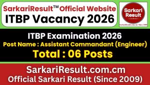 ITBP Assistant Commandant (Engineer) Recruitment 2026