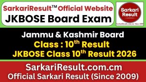 JKBOSE Class 10th Result 2026 Declared