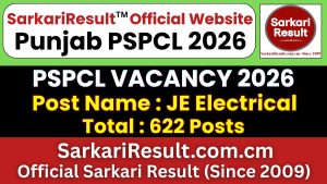 Punjab PSPCL JE Electrical Recruitment 2026