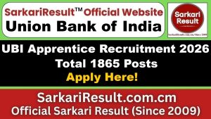 Union Bank of India Apprentices Recruitment 2026
