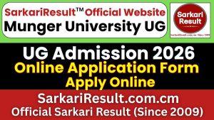 Munger University UG Admission Online Form 2026