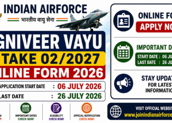 Indian Airforce Agniveer Vayu Intake 02/2027 Recruitment