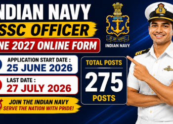 Indian Navy SSC Officer June 2027 Online Form