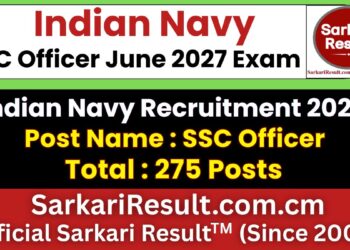 Indian Navy SSC Officer June 2027 Online Form