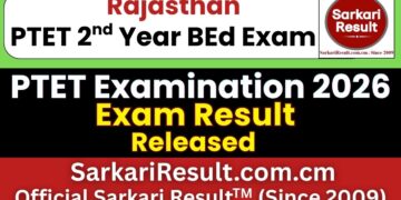 Rajasthan PTET 1st Allotment List 2026 Out