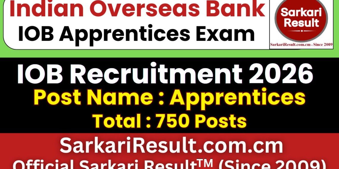 IOB Apprentice Recruitment 2026 | Sarkari Result