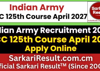 Indian Army NCC 125th Course April 2027 Online Form