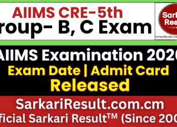 AIIMS CRE 5th Group B, C Admit Card 2026 Out