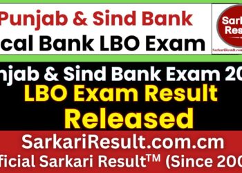 Punjab and Sind Bank LBO Result 2026 Out