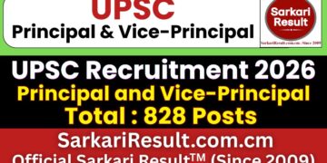 UPSC Principal and Vice-Principal Recruitment 2026