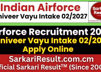 Indian Airforce Agniveer Vayu Intake 02/2027 Recruitment