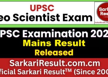 UPSC Geo Scientist Mains Result 2026 Out